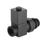 Набор дизайн-вентилей Royal Thermo CUBE, прямой (черный) 1/2" 5