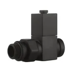 Набор дизайн-вентилей Royal Thermo CUBE, прямой (черный) 1/2" 7