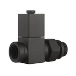 Набор дизайн-вентилей Royal Thermo CUBE, прямой (черный) 1/2" 10