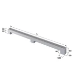 Конвектор напольный Royal Thermo STEP-80/130/2400-1-N-SS-LG-NA 2