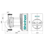 Насос циркуляционный Shinhoo MEGA+ 32-12 4