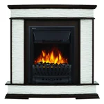 Портал Firelight Scala Classic камень сланец скалистый белый, шпон тёмный дуб 2