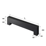 Конвектор напольный Royal Thermo STEP-180/130/1700-3-N-BL-LG-BL 2
