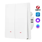 Выключатель HOMMYN настенный zigbee 2 клавиши (без нейтрали) SWZBNN02W 1