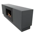 Тумба с биокамином Firelight BFP/P-1400L графит 5