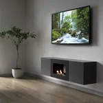 Тумба с биокамином Firelight BFP/P-1400L графит 6