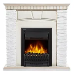 Портал Firelight Porto Classic камень белый, шпон беленый дуб 2