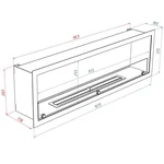 Каминокомплект:Биокамин Firelight BFP/P-1015 XS+набор керамических дров сосна 10