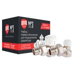 Набор термостатический Royal Thermo для радиатора угловой  1/2" М30х1,5 1