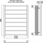 Полотенцесушитель Royal Thermo Axel П8 500х1000 стальной 4