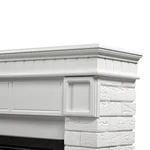 Каминокомплект: Очаг Electrolux EFP/P-3020LS N, портал Bricks 30 камень белый, белая эмаль 3