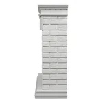 Каминокомплект: Очаг Electrolux EFP/P-3020LS N, портал Bricks 30 камень белый, белая эмаль 4