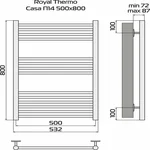 Полотенцесушитель Royal Thermo Casa П14 500х800 черный 8