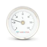 Термометр VARMEGA биметаллич. накладной 63 мм, 120гр.С, с пружиной, VMMT05-635000 1