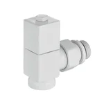 Набор дизайн-вентилей Royal Thermo CUBE, угловой (белый) 1/2" 4