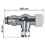 Набор термостатический осевой Royal Thermo Design Pro 15мм М30х1,5 (Хром) 4