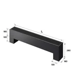 Конвектор напольный Royal Thermo STEP-180/180/1900-3-N-BL-LG-BL 2