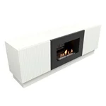Тумба с биокамином Firelight BFP/P-1400L белая 5