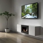 Тумба с биокамином Firelight BFP/P-1400L белая 7