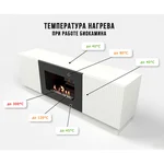 Тумба с биокамином Firelight BFP/P-1400L белая 8