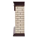 Портал Firelight Bricks 25 камень бежевый, шпон темный дуб 3