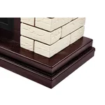 Портал Firelight Bricks 25 камень бежевый, шпон темный дуб 6