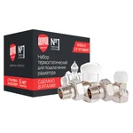 Набор термостатический Royal Thermo для радиатора угловой 3/4" М30х1,5 1
