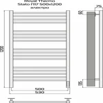 Полотенцесушитель Royal Thermo Stato П17 500х1200 электро (встроен. диммер) черный 4