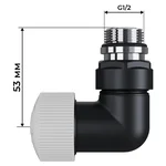 Набор термостатический трехосевой Royal Thermo Design Pro 15мм М30х1,5 (Черный) 4