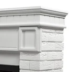 Каминокомплект: Очаг Electrolux 2720RLS N, портал Bricks 25 белая эмаль 3