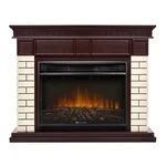 Каминокомплект: Очаг Electrolux 2720RLS N, портал Bricks 25 камень беж, шпон т.д. 2