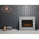 Каминокомплект: Очаг Electrolux 3320RLS N, портал Moderno 30 шпон белый дуб 4