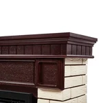 Каминокомплект: Очаг Electrolux EFP/P-3020LS N, портал Bricks 30 камень бежевый, шпон темный дуб 4
