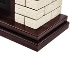 Каминокомплект: Очаг Electrolux EFP/P-3020LS N, портал Bricks 30 камень бежевый, шпон темный дуб 6