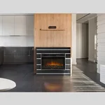 Каминокомплект: Очаг Electrolux 2720RLS N, портал Moderno 25 шпон чёрный дуб 4