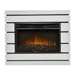 Каминокомплект: Очаг Electrolux 2720RLS N, портал Moderno 25 шпон белый дуб 2