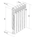 Радиатор Royal Thermo Revolution Bimetall 500 2.0 – 6 секц. 6