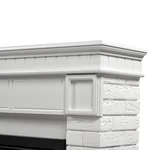 Каминокомплект: Очаг Electrolux EFP/P-2520LS N, портал Bricks 25 камень белый, белая эмаль 3
