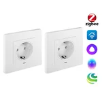 Комплект две умные встраиваемые розетки HOMMYN 2RKNWOZ01W 1