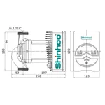 Насос циркуляционный Shinhoo MEGA+ 25-12 4