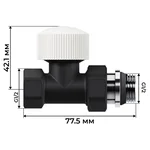 Набор термостатический прямой Royal Thermo Design 1/2"М30х1,5 (Черный) 4