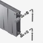 Набор термостатический для радиатора осевой Royal Thermo Design Pro 15 мм М30х1,5 (Хром) 3
